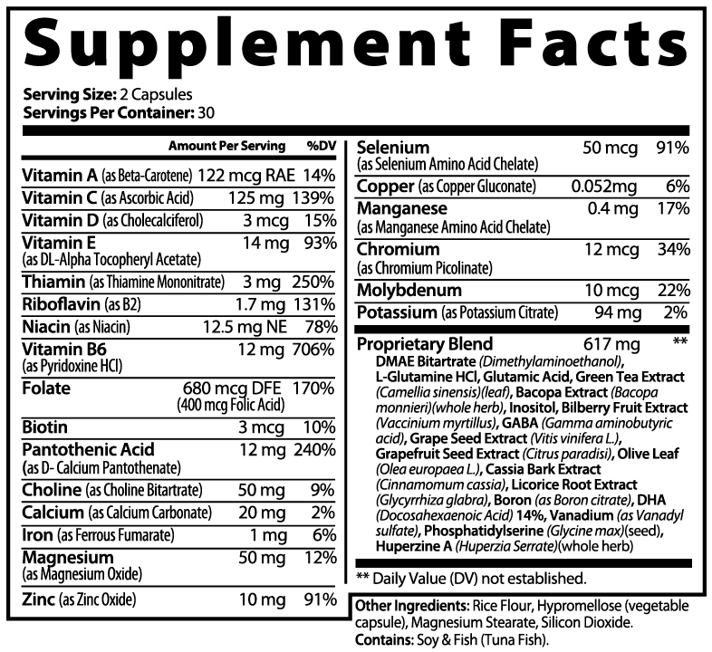 Brain & Focus Formula – Daily Cognitive Support Capsules